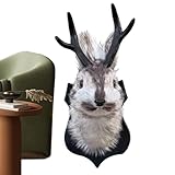 Distinctive Rabbit Art: Featuring a horned rabbit concept, this Animal Head Decor elevates spaces with a fantasy mood vibe, enabling owners to reflect their personality and achieve a standout decorative effect in snug nooks or festive gatherings