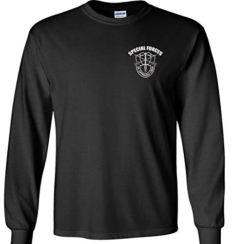 Fair Game US Special Forces Chest Long Sleeve Shirt Army-Black-Large