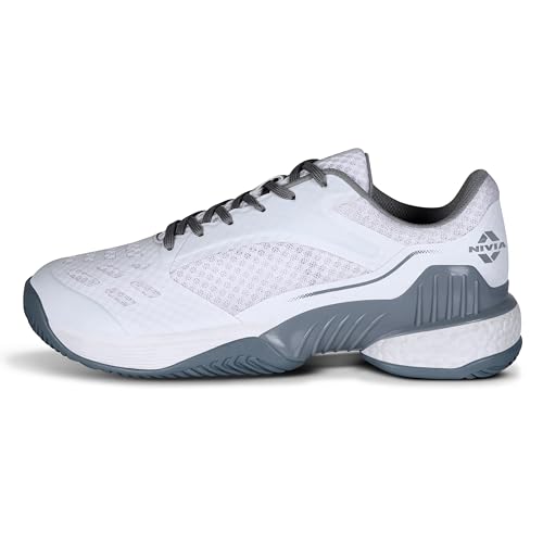Image of Nivia Ray 3.0 Tennis Shoes for Men - Durable Non-Marking Sole, Lightweight Mesh Upper, Superior Grip & Cushioning, Ideal for All Court Surfaces