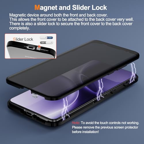 Coque de confidentialité Honor Magic 8 Lite 5G en métal et verre