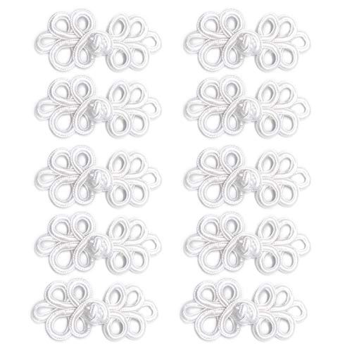 HRASY 10 works of Chinese Knot Frog Buttons Closure Sewing Closure for Sewing Sweaters Capes, Coats, Scarves
