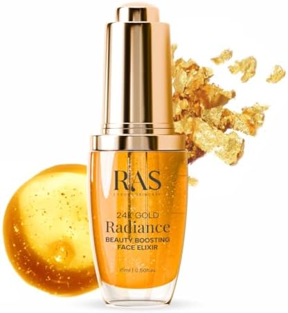 - 24K Gold Radiance Elixir Face Serum for Women & Men | Hydrating Facial Serum for Glowing Skin | Skin Brightening | Reduces Wrinkles, Dark Spots & Acne Marks | Natural Skincare