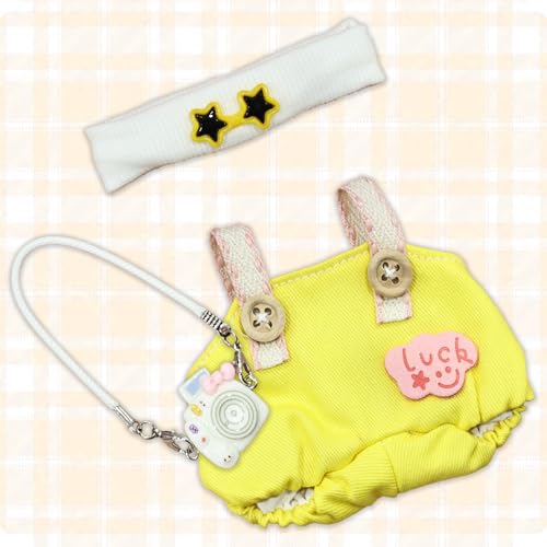 Kleidung für 17 cm La Puppe – Niedliches Mini DIY Outfit Set mit Anziehzubehör Puppenbekleidung Weiches Puppen-Kleidungsset Bekleidungszubehör (ohne Puppe)