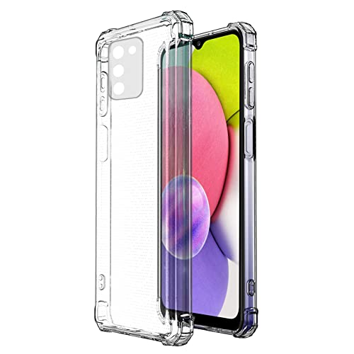 Amazon Brand – Solimo Silicone Mobile Back Cover for Samsung Galaxy A03s (SAM-A03s-TPU-CLEAR_Clear)- Best and cheap mobile covers in India