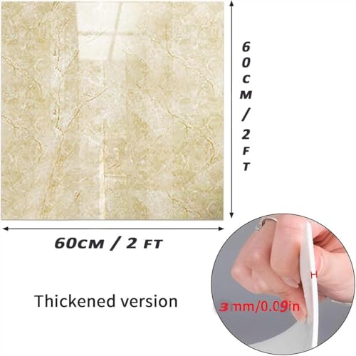 Image of OCEANSKY 3D Wallpaper PE Foam self Adhesive Brick Design Wall Stickers /DIY Wallpaper for Home Hotel Living Room Bedroom Cafe Deco (1, Cream Panel)