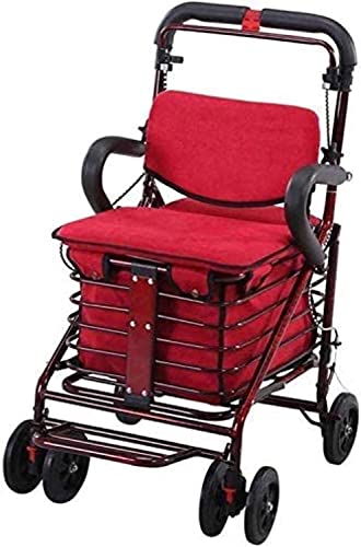 歩行車 歩行器 ショッピングカート 高齢者用歩行器 軽量 歩行器 補助具 折りたたみ式 シートとバッグ付き 4輪 高齢者用 耐荷重100kg より良い生活を求める Thoughtful