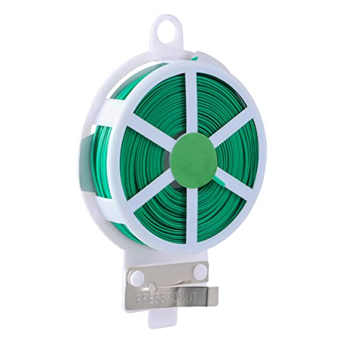 YARNOW 3 Rollos Zhasi Enrejado de Plantas Vine estacas de Plantas árbol Verde jardineria jardinerad Ataduras de jardín Bridas de Flores Lazos de Plantas Multiusos Alambre de Hierro Green