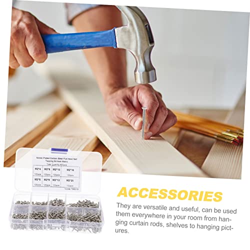 Mobestech 1 Conjunto De Parafusos Auto-Roscantes Para Computador Laptop Parafusos De Madeira Planos