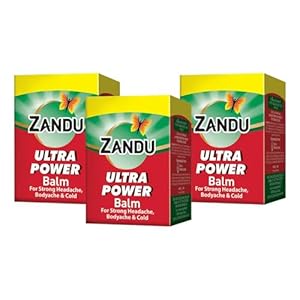 Zandu Ultra Red Balm | Ayurvedic Balm with Menthol, Camphor, Eucalyptus Oil | Relieves from Bodyache, Cold & Muscle Stiffness | Non Greasy & Fast Acting | 0.85 Fl Oz (Pack of 1)
