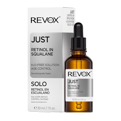 REVOX B77 - Just Retinol in Squalane, 30 ml, Sérum Retinol en Escualano, Hidratante Facial, Reduce Arrugas y Líneas de Expresión, Promueve la Renovación de la Piel, Mejora Textura y Elasticidad