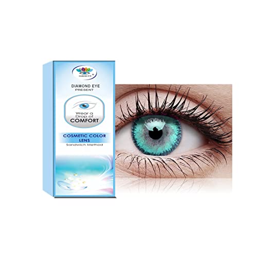 Diamond Eye Turquoise Candy Pack - Zero Power Color Contact Lens Dailies (2 Lens/Box)