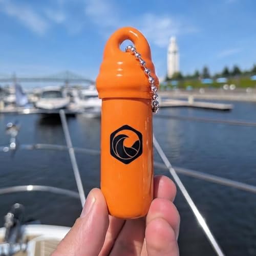 Image of Seahive Floating Keychain (2 pack) with Waterproof Safety Container Boat Key Float - Pontoon, Fishing Accessories key holder