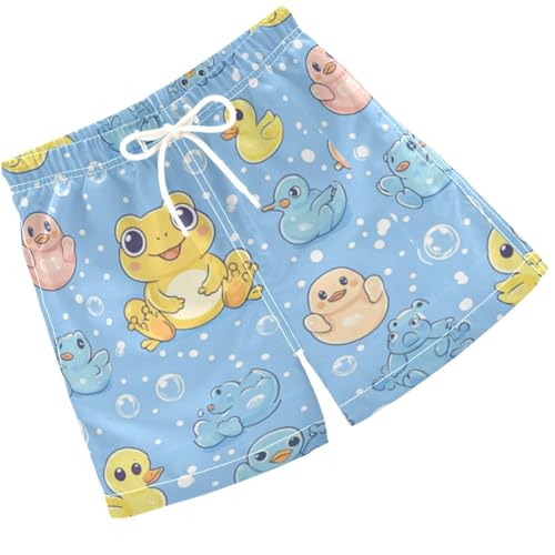 Pigsaly Boys Swim Trunks Frog Duck Boys Board Shorts Swimsuit Swimwear Summer Bathing Suit XS Multicolor