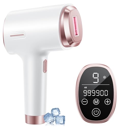 21J IPL Laser Hair Removal Device for Women and Men, Painless Ice-Cooling Hair Laser Removal Machine at Home, 600NM IPL Hair Removal with 3 Functions & 9 Levels for Facial Bikini Arm Body Leg