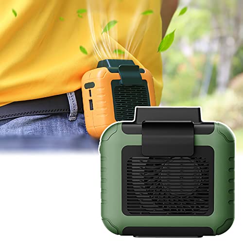 Ventilateur de taille suspendu vert compact USB pour ouvrier et artisan - 2