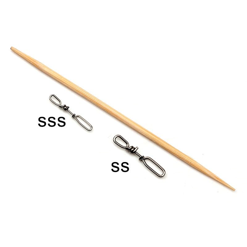 Conectores rápidos para pesca de acero inoxidable 90 pcs miniatura 7