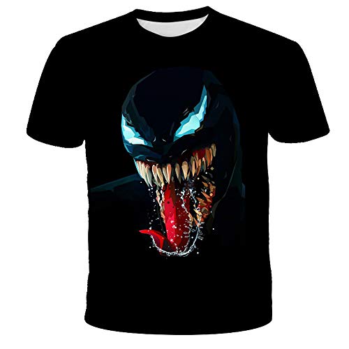 Venom T-shirt unisexe avec impression 3D pour l'été et le sport, les loisirs, le fitness, l'extérieur - - XL Cover