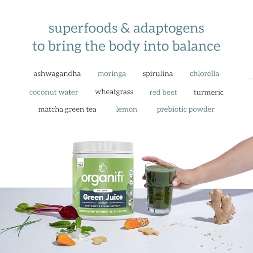Best Greens Powders for Women Over 50: Your Complete Guide to Energy, Bone Health, and Vitality 16 Organifi Green Juice - Powder Supplement with Organic Spirulina, Ashwagandha, and Chlorella - Helps Achieve Fitness Goals and Reduce Cortisol Levels, 30-Day Supply