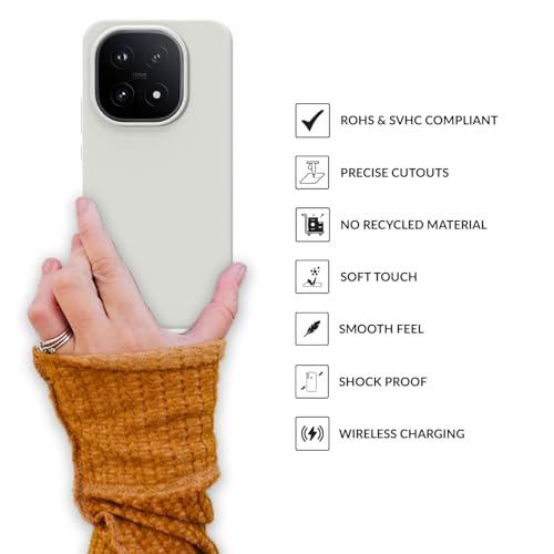 Image of SPRIG Compatible with IQOO 15 5G SilkTone Silicone Back Cover Drop Tested Shock Proof Mobile Case for Men, Women, Boys and Girls with Camera Protection (Light Grey)