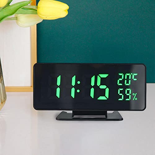 Reloj despertador digital automático y adorno decorativo con temperatura ajustable 6