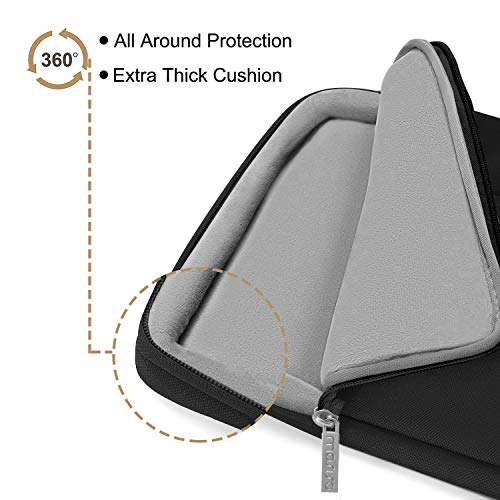 Image of MOSISO Laptop Case 14 inch, 14 inch Laptop Sleeve with Handle Compatible with HP Lenovo Dell ASUS Acer, HP Stream, Dell Latitude, Lenovo IdeaPad, Polyester Multifunctional Computer Bag, Black
