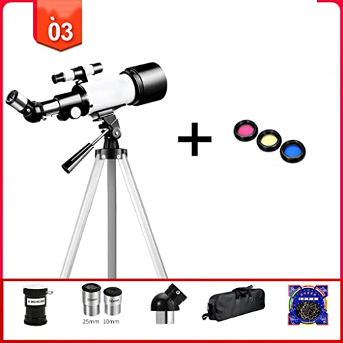 Telescopios para astronomía de 70mm con mochila y trípode Blanco C 3