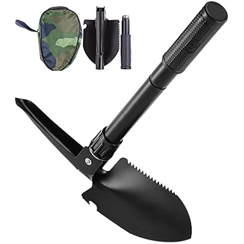 Folding Shovel Multifunctional Mini Foldable Shovel Survival Spade Portable Entrenching Tool for Gardening Camping Hiking Backpacking Fishing Cover