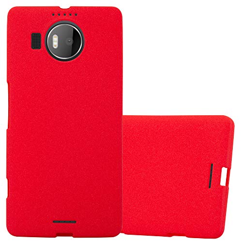 cadorabo Coque pour Nokia Lumia 950 XL en Frost Rouge - Housse Protection Souple en Silicone TPU avec Anti-Choc et Anti-Rayures - Ultra Slim Fin Gel Case Cover...