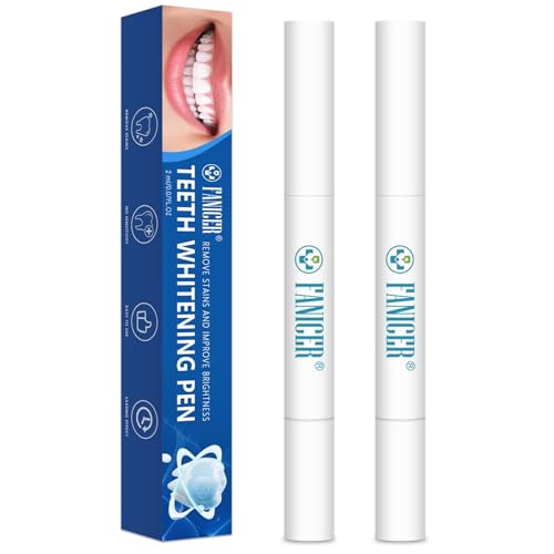 2 Stück Zahnaufhellungs-Stifte Teeth Whitening Pen Tragbar Aufhellungspen Weiße Zähne Einfach zu Verwenden Effektiv Flecken Entfernen Weiße Zähne für strahlendes Lächeln