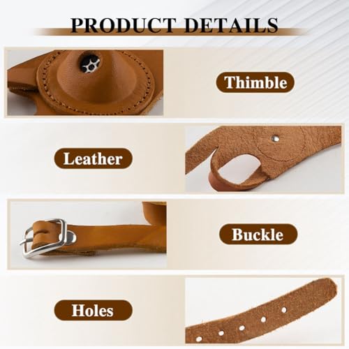 Dedal protector de mano de cosido antideslizante guante protector derecho 6