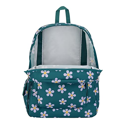 Image of JanSport Cross Town Backpack 17 inch x 12.5 inch x 6 inch - Simple Bag for Everyone with 1 Main Compartment, Front Utility Pocket - Premium Class Accessories - Precious Petals