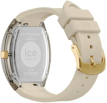 ICE-WATCH - Ice Dome Metal Black Gold - Montre dorée pour Femme avec Bracelet en Silicone - 024048 (Small