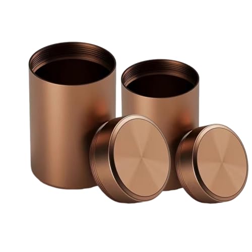 2 Pcs smell proof container,Portable small sealed container, multi purpose odor proof storage container, sealed aluminum metal sugar containers, used for storage of spices, coffee tea during travel