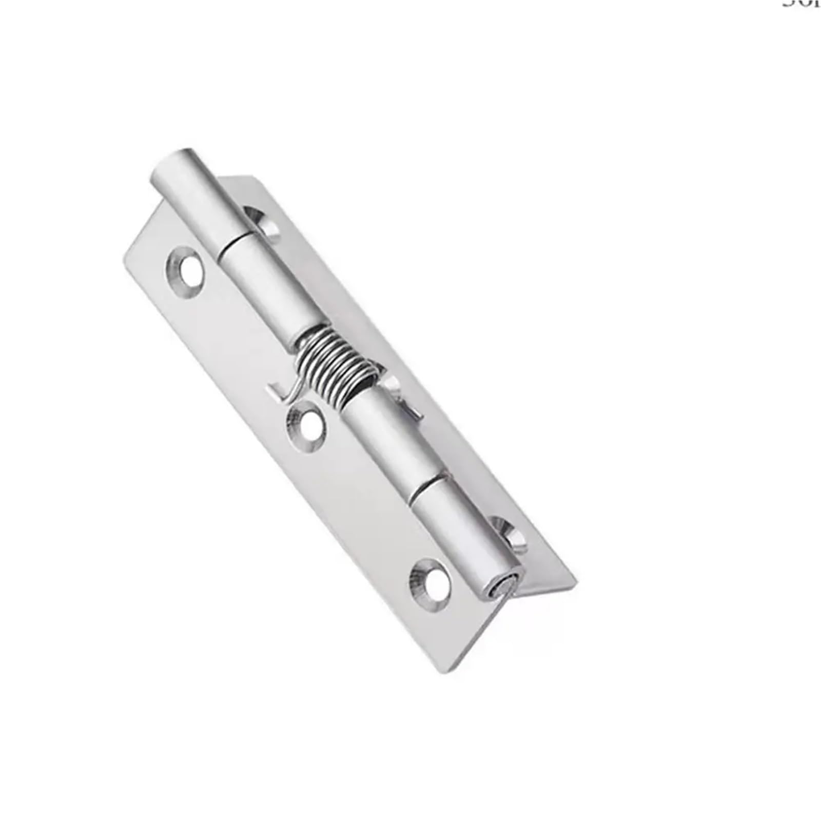 Wsqhao One Color 6Pcs Door Spring Hinge Hydraulic Buffer Stainless Steel Self Closing Cross Cabinet Hinges Cupboard For Doors(4 Inch)