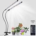 Lurious Led Grow Lights for Indoor Plants Full Spectrum, Smart WiFi Led Grow Light with Timer, Dimmable Clip on Grow Light App/Voice Control, Compatible with Alexa/Google/Siri (2 Tube)