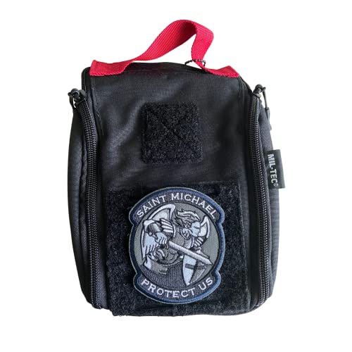 Polizeimemesshop St.Michael Textilpatch mit Klett - Polizei Patch - Klettpatch - Schutzpatron - Protect Us