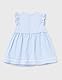 Steiff Kleid EU Größe 68 Chambray Blue, Mädchen Kleid, Kinderkleid für jeden Anlass, lockere und Bequeme Passform, waschmaschinenfest