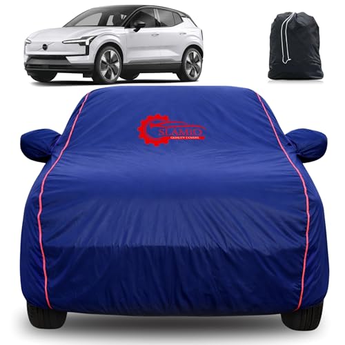 Image of 100% Waterproof Car Cover for Volvo EX30 2026 | All-Weather, Dustproof & UV Protection | Heavy-Duty 3-Layer Fabric | Custom Fit with Mirror & Antenna Pocket | Navy Blue