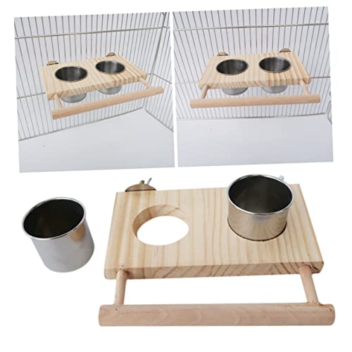 CIYODO ステンレス スチール フード コンテナ オウム 給餌 ボウル 鳥 給餌 ボウル オウム フィーダー ボウル 鳥用 ボウル 7オウム用 丸太