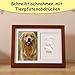 PewinGo Gedenkrahmen Hund und Katze, Pfotenabdruck Set Hund Katze Fotorahmen mit Ton Impressum Kit und Foto-Display für 6 x 4“ Foto, Perfekte Andenken Geschenk für Tierbesitzer