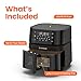 Nutricook Air Fryer 3 Vision, 6qt Large Airfryer, 12 Preset Functions, Air Fry, Roast, Bake, Dehydrate, Reheat and More, Quiet, Non-Stick, Easy to Clean, Black