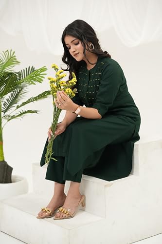 Image of Emerald Weave Kurta Set