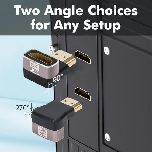 Adaptador HDMI 90 grados pack x2 Cyberguys miniatura 3