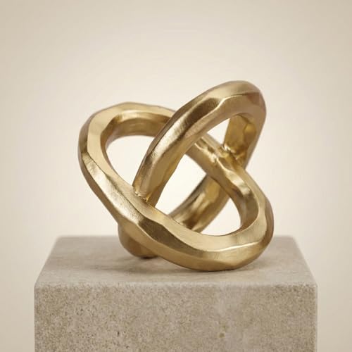 Nudo Infinito Dorado Decorativo Moderno para Mesa miniatura 5