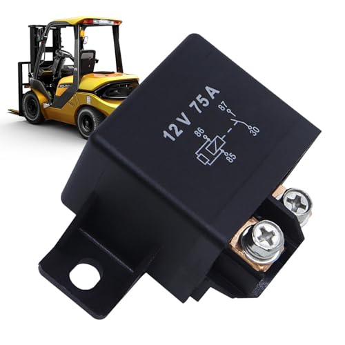Relé De 12 Voltios, Relé De Arranque De Pala Para Carretilla Elevadora De Alta Corriente 75A 12V Relé De Servicio Continuo, Caja De Relés Automotriz Impermeable Versátil Para Motores De Arranque, Am