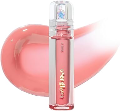 ETUDE Over Grow Gloss Sweetie Cream, 0.1 oz 2.8 g, Lip Gloss, Glossy, Luster, Purpuru Lipstick, Moisturizing, Oil Film