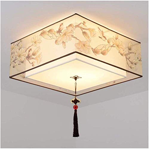 Plafonnier en fer forgé décoratif fleur oiseau pour chambre 40 cm