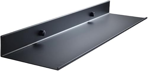 Estantes flotantes de color negro, estante de pared de metal, estantes de exhibición de 12 pulgadas para almacenamiento en pared, amplían fácilmente