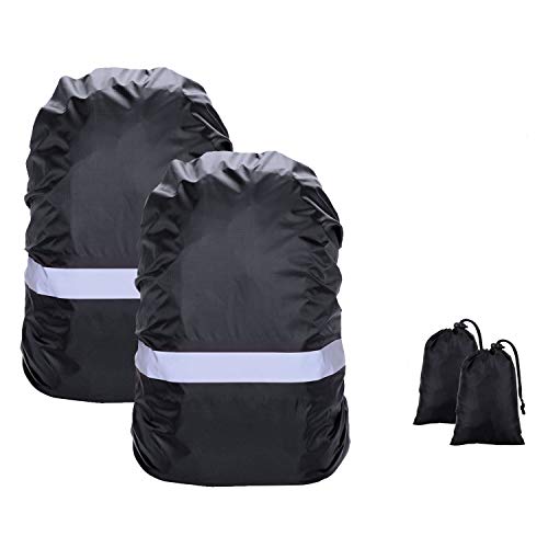 Hossom 2PCS Cubierta Impermeable de Mochila  Fundas Nylon Protector Lluvia para Escalada