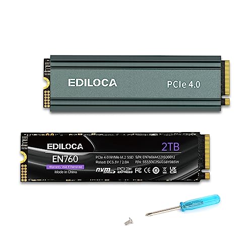 【新品未使用】EDILOCA EN870 2TB PCIe4.0 SSD PS５ Amazon | Ediloca EN870 SSD 2TB PCIe 4.0 NVMe M.2 2280 PS5